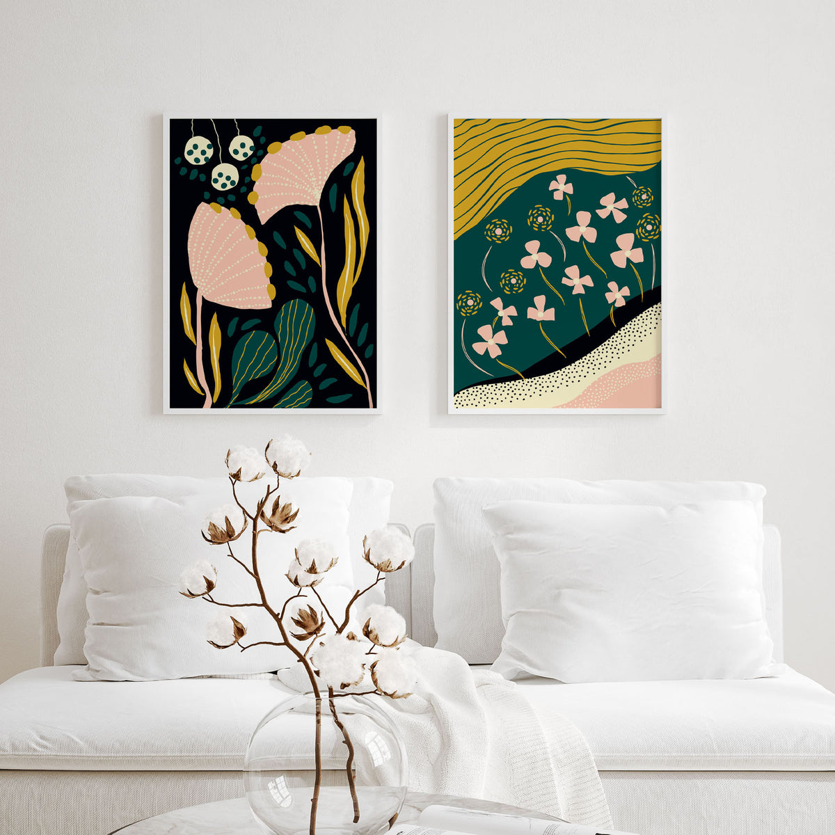 Abstract 3 Wall Arts (Set of 2) by The Spring Palette