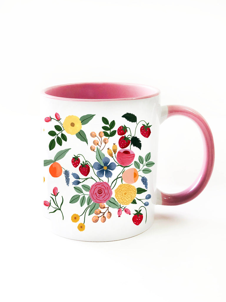 The Spring Palette MUGS Pink Ceramic Belle Fleur Coffee Mug