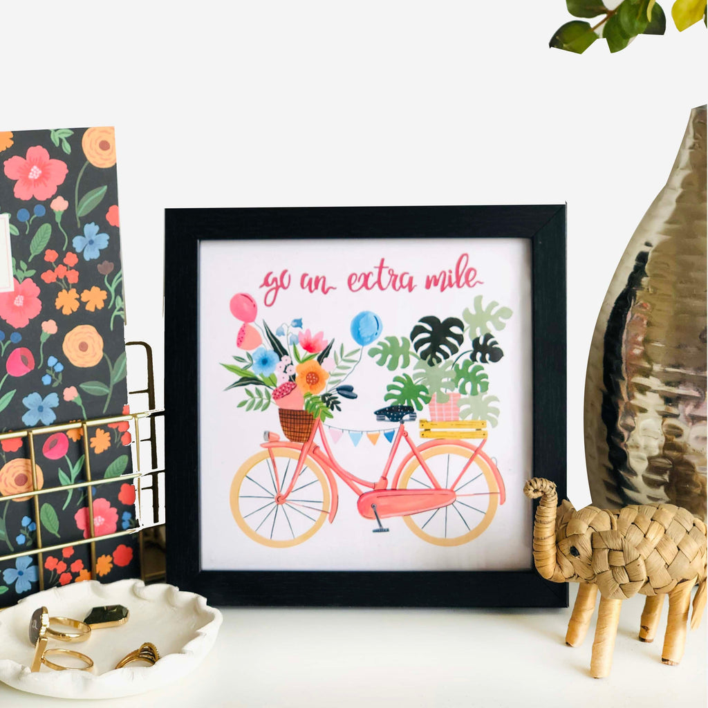 The Spring Palette Go Extra Mile Mini Wall Art Frame (Table Top Mount)