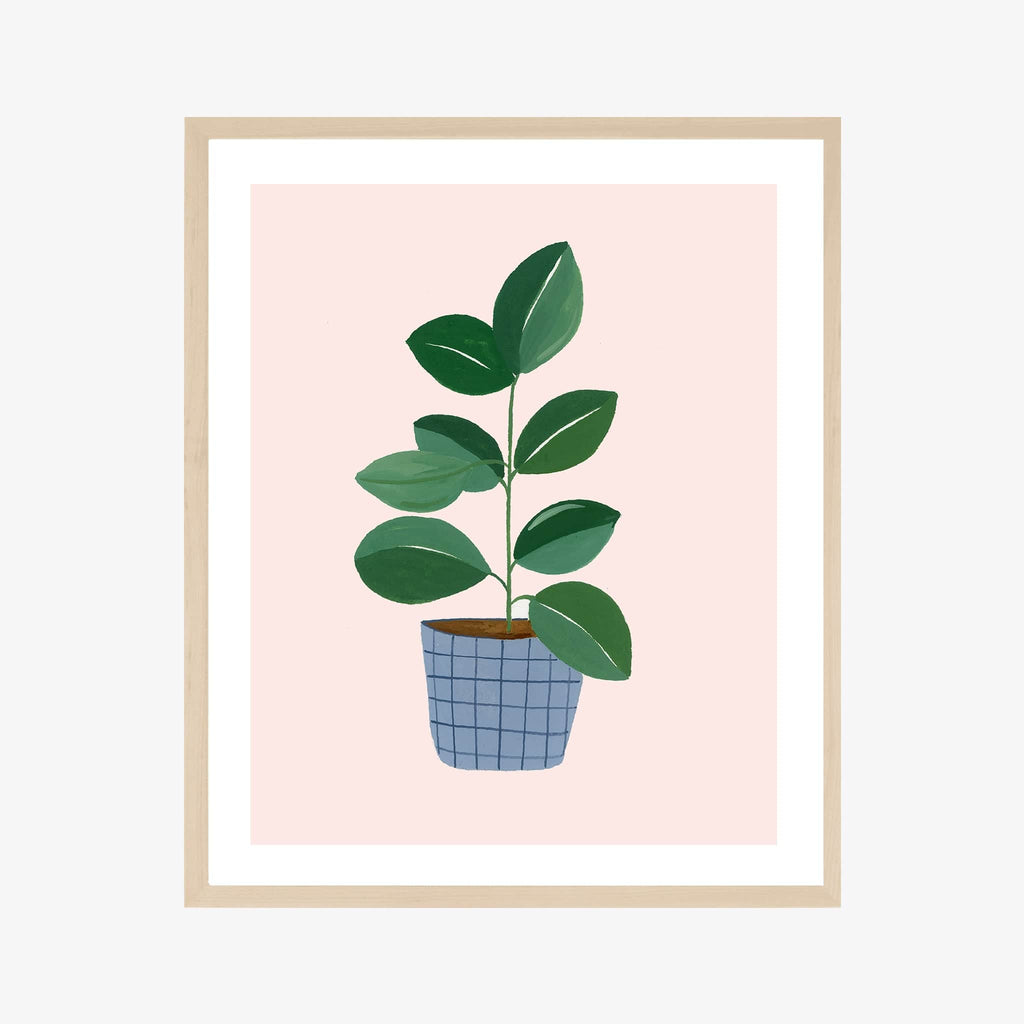 Mini Rubber Plant Art Print | Wall Art - The Spring Palette