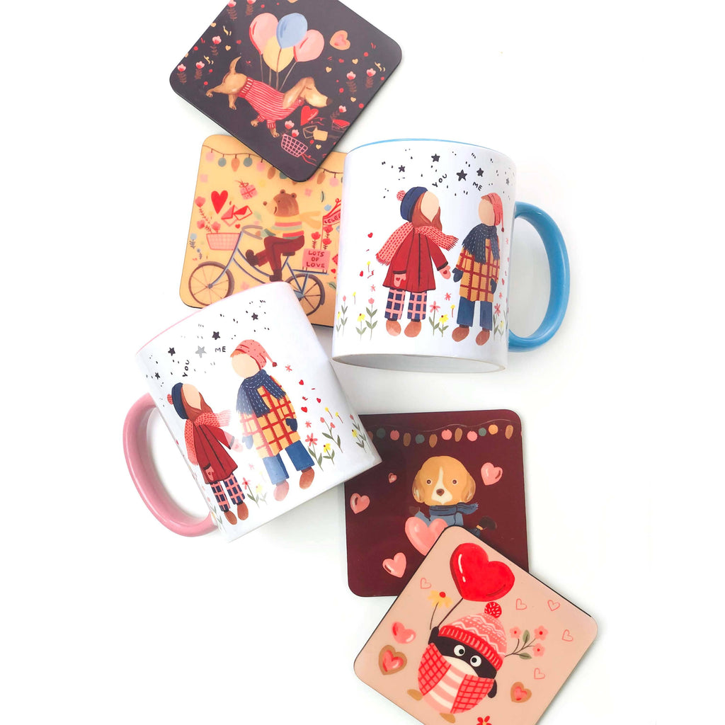 You And Me Mug And Coaster Set (Bundle of 6 products) - The Spring Palette