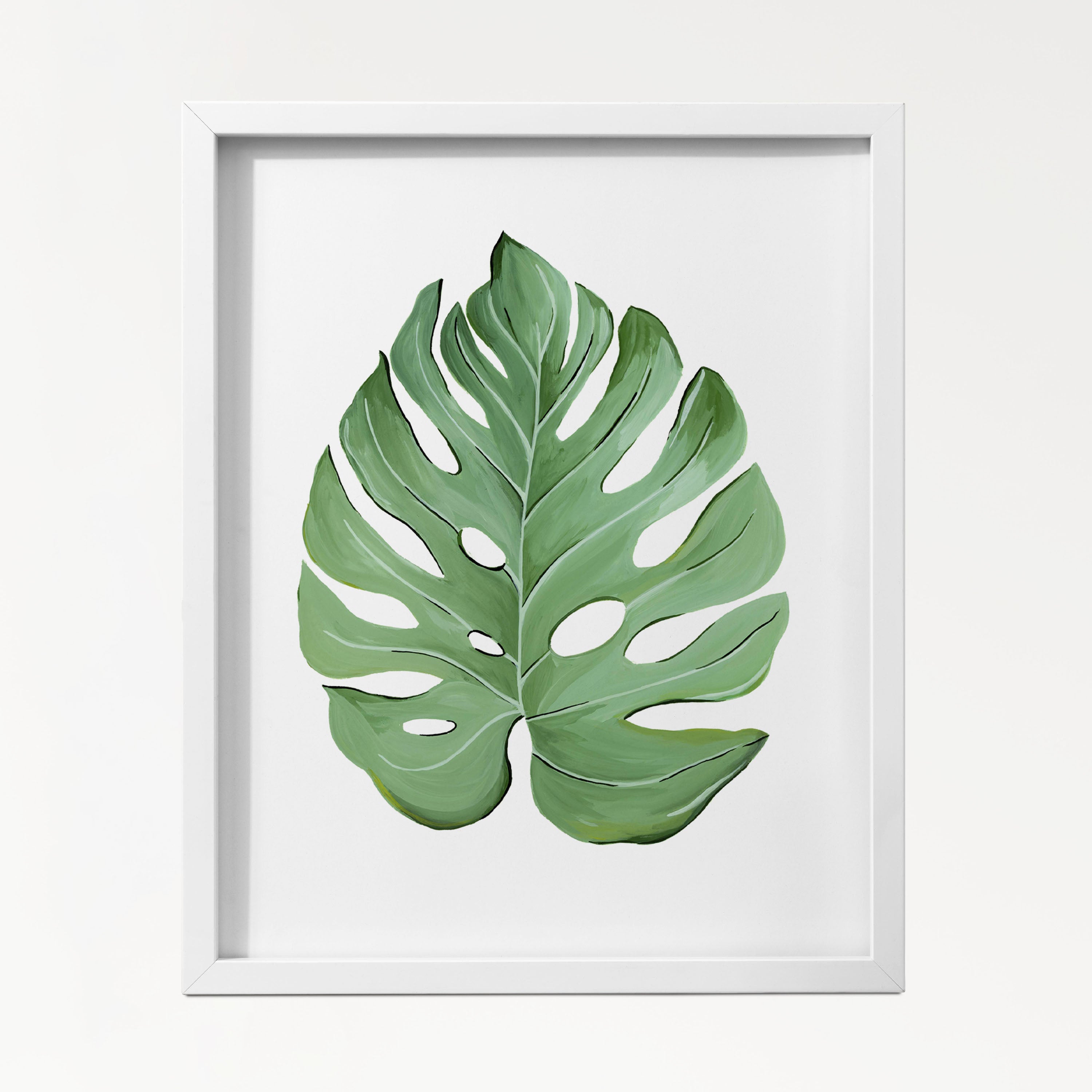 monstera leaf printable Monstera Leaf Art Print
