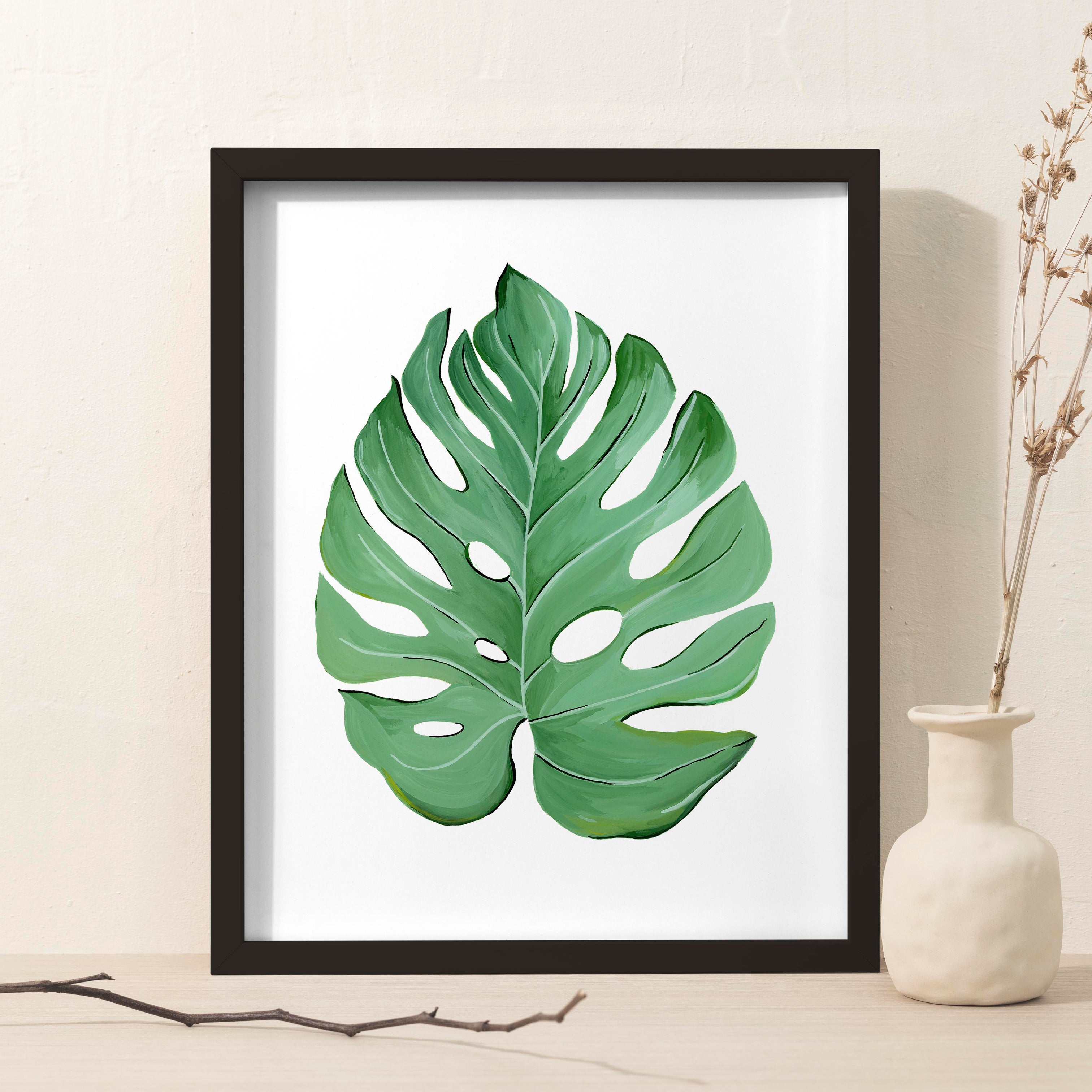 printable monstera leaves Monstera Leaf Art Print