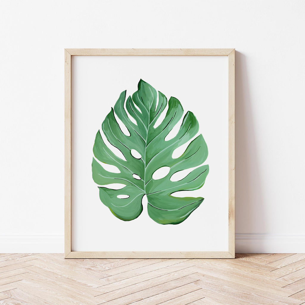 Monstera Leaf Art Print The Spring Palette