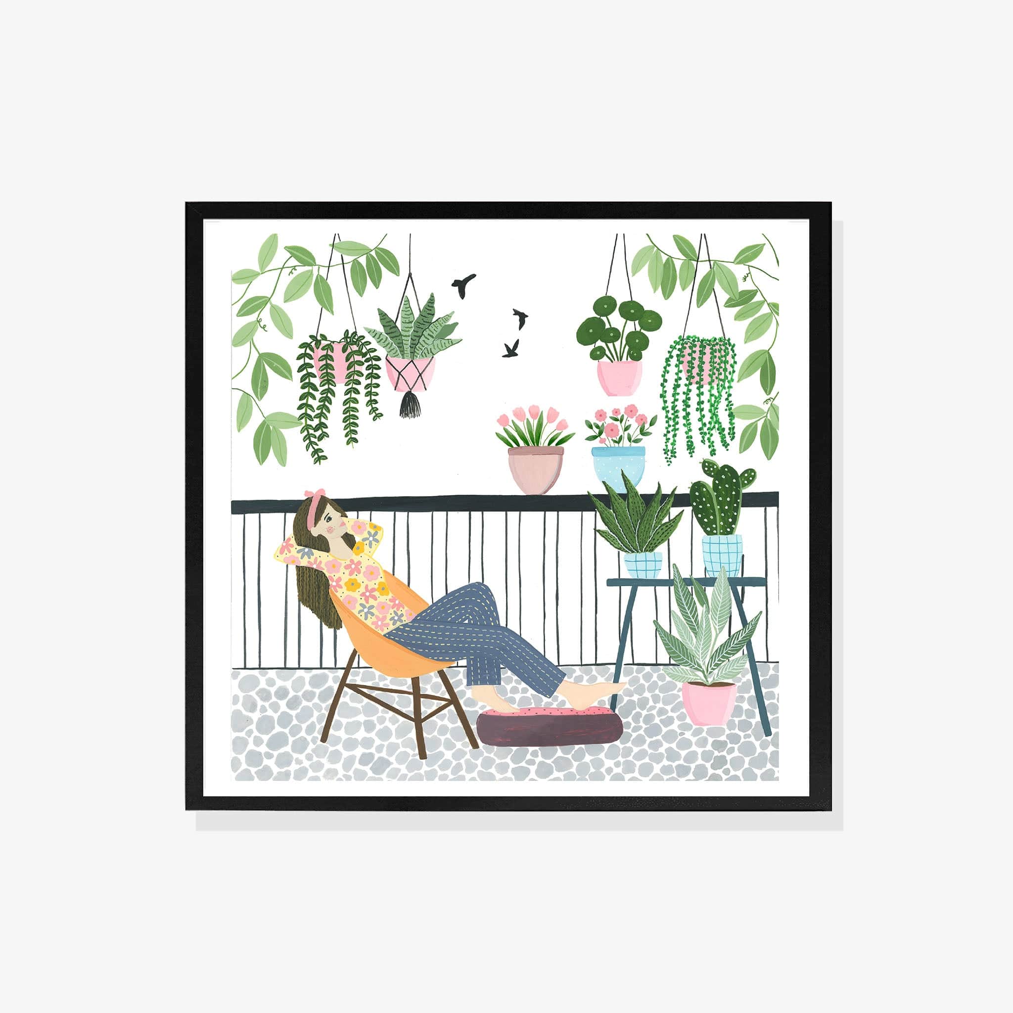 An Evening On The Terrace Art Print | Wall Art - The Spring Palette