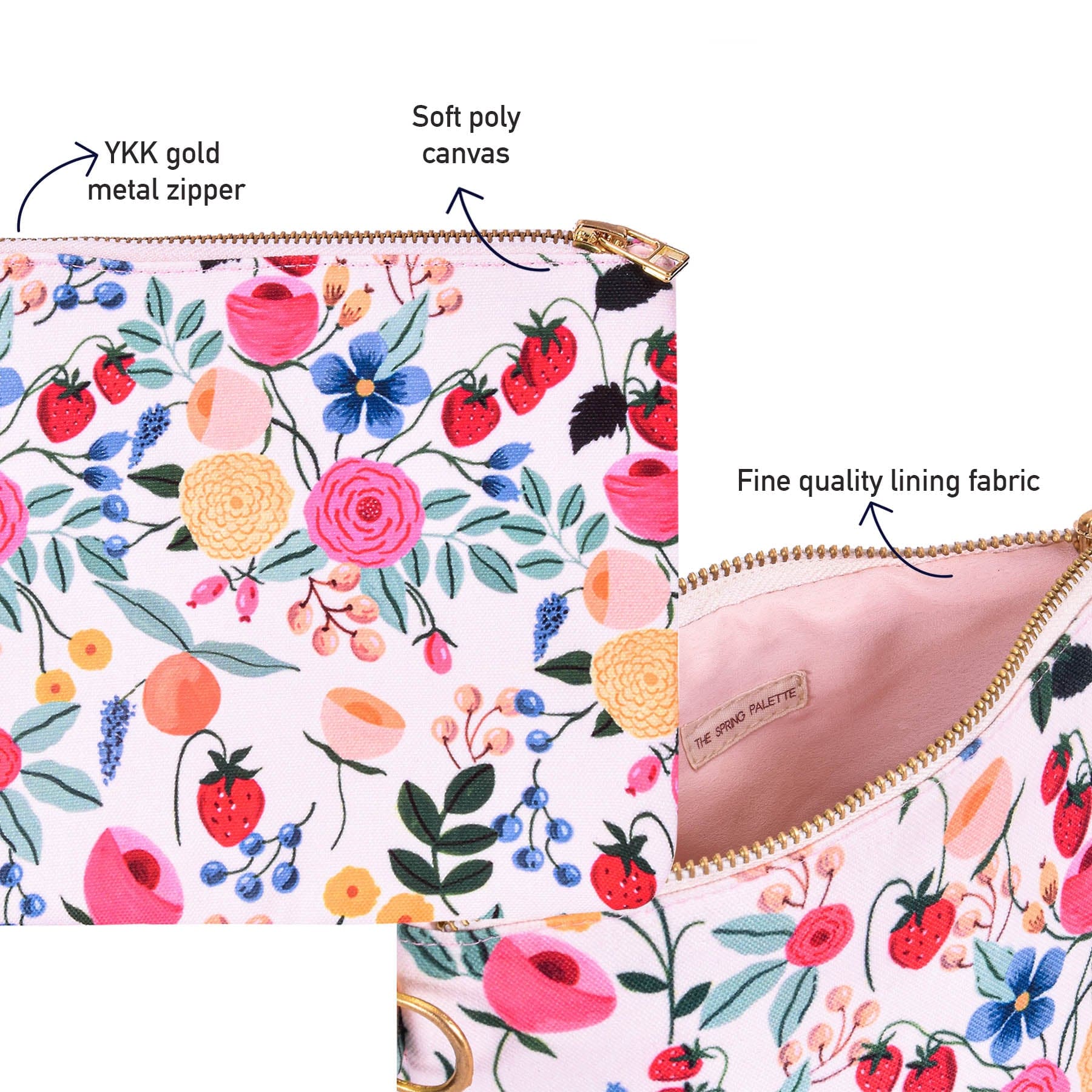 The Spring Palette Pouch Belle Fleur Flat Pouch