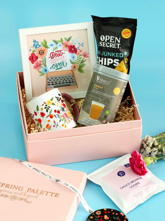 The Spring Palette Gift Belle Fleur Ceramic Mug Best Mom Ever Gift Hamper