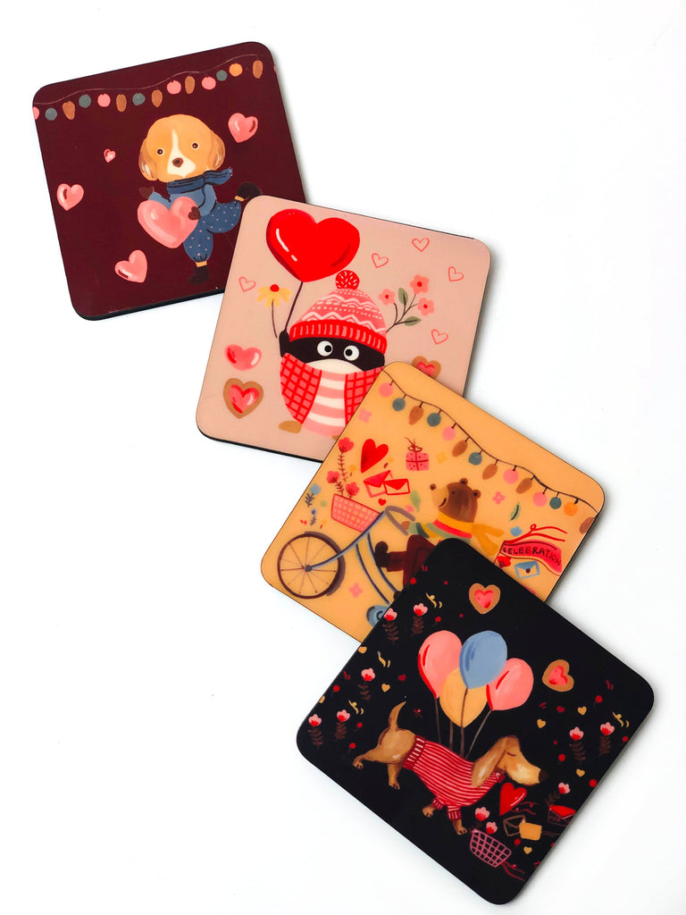 Celebrate Love Coasters (Set of 4) - The Spring Palette