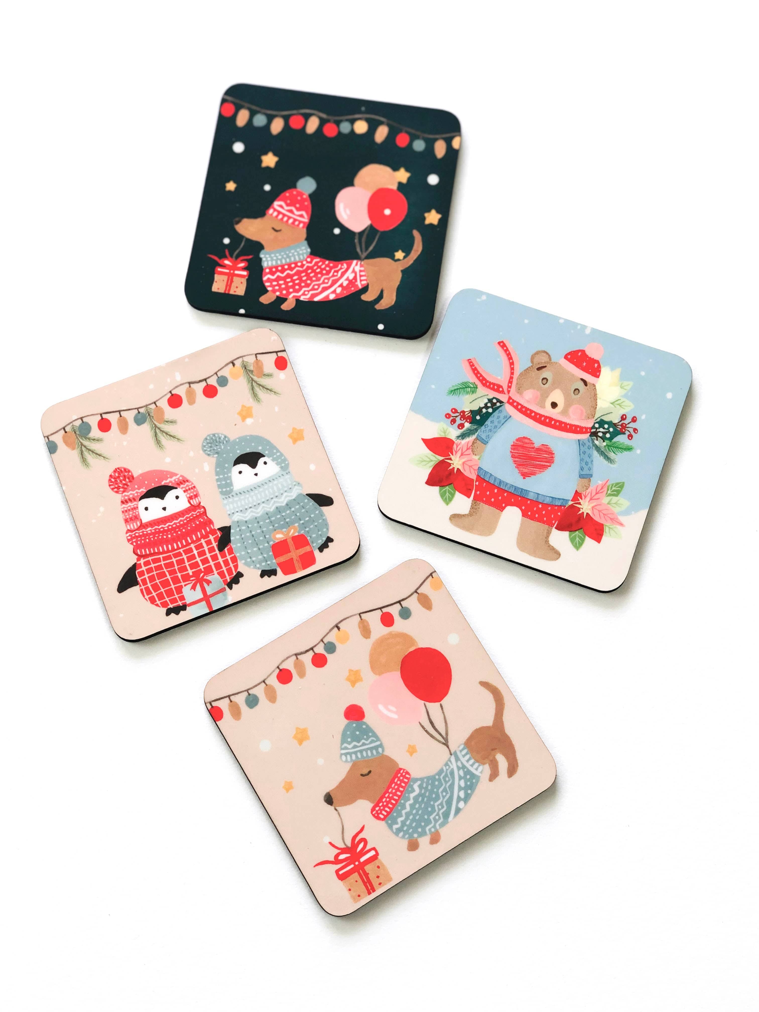 Christmas Moments Coasters(Set of 4) - The Spring Palette