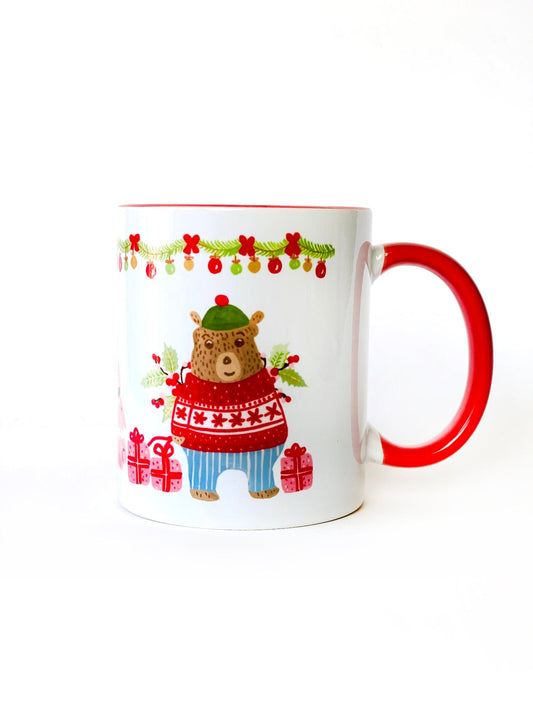 Christmasy Teddy Mug - The Spring Palette