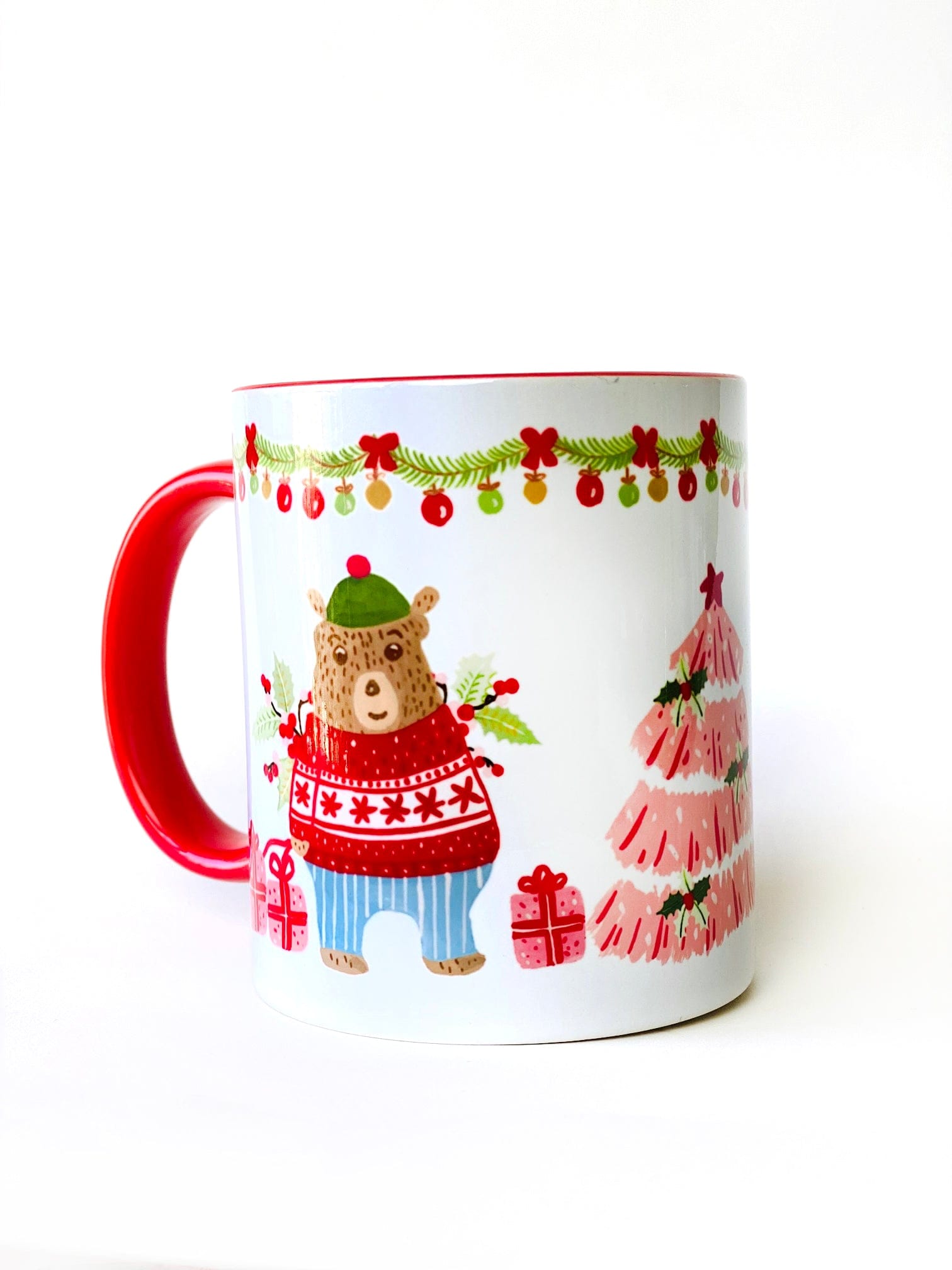 Christmasy Teddy Mug - The Spring Palette