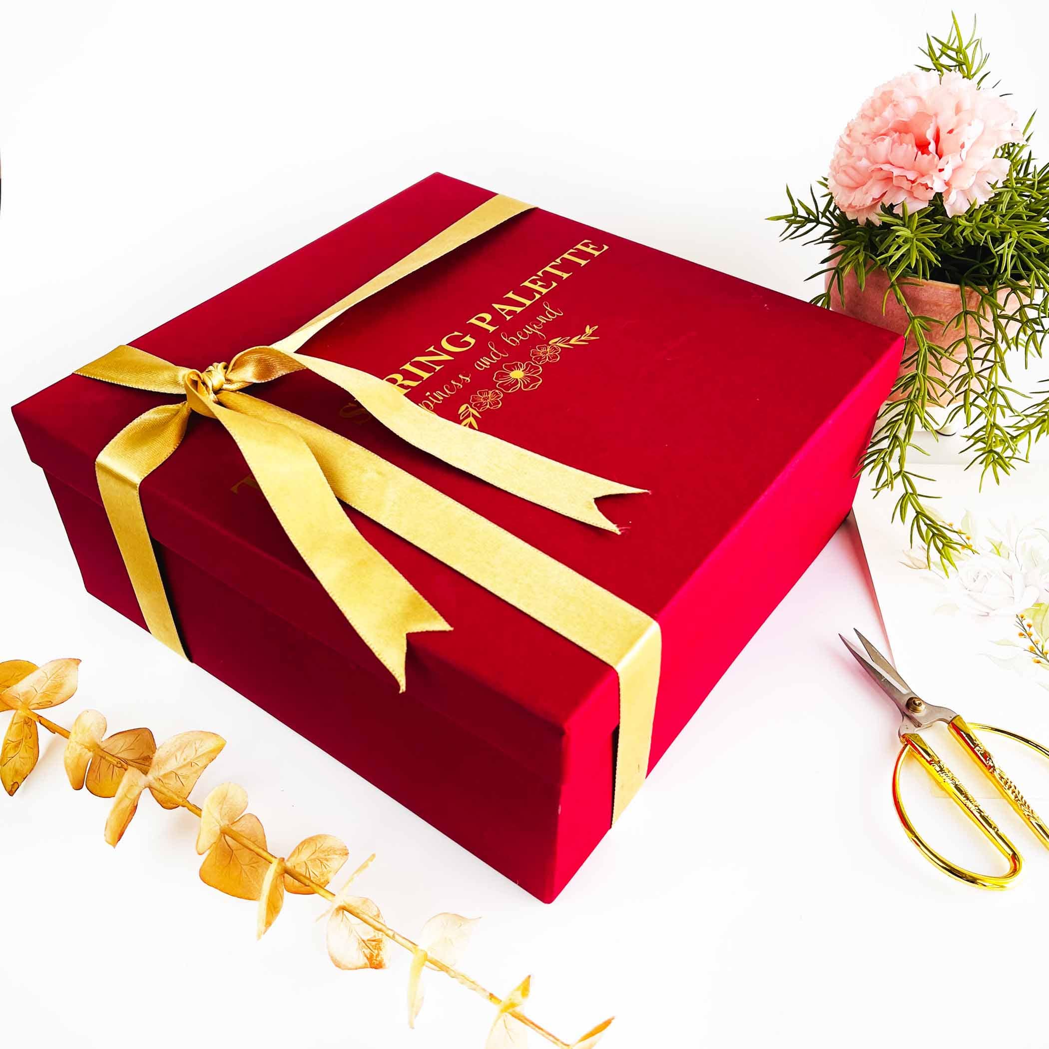 THE SPRING PALETTE Dark Maroon Gift Box