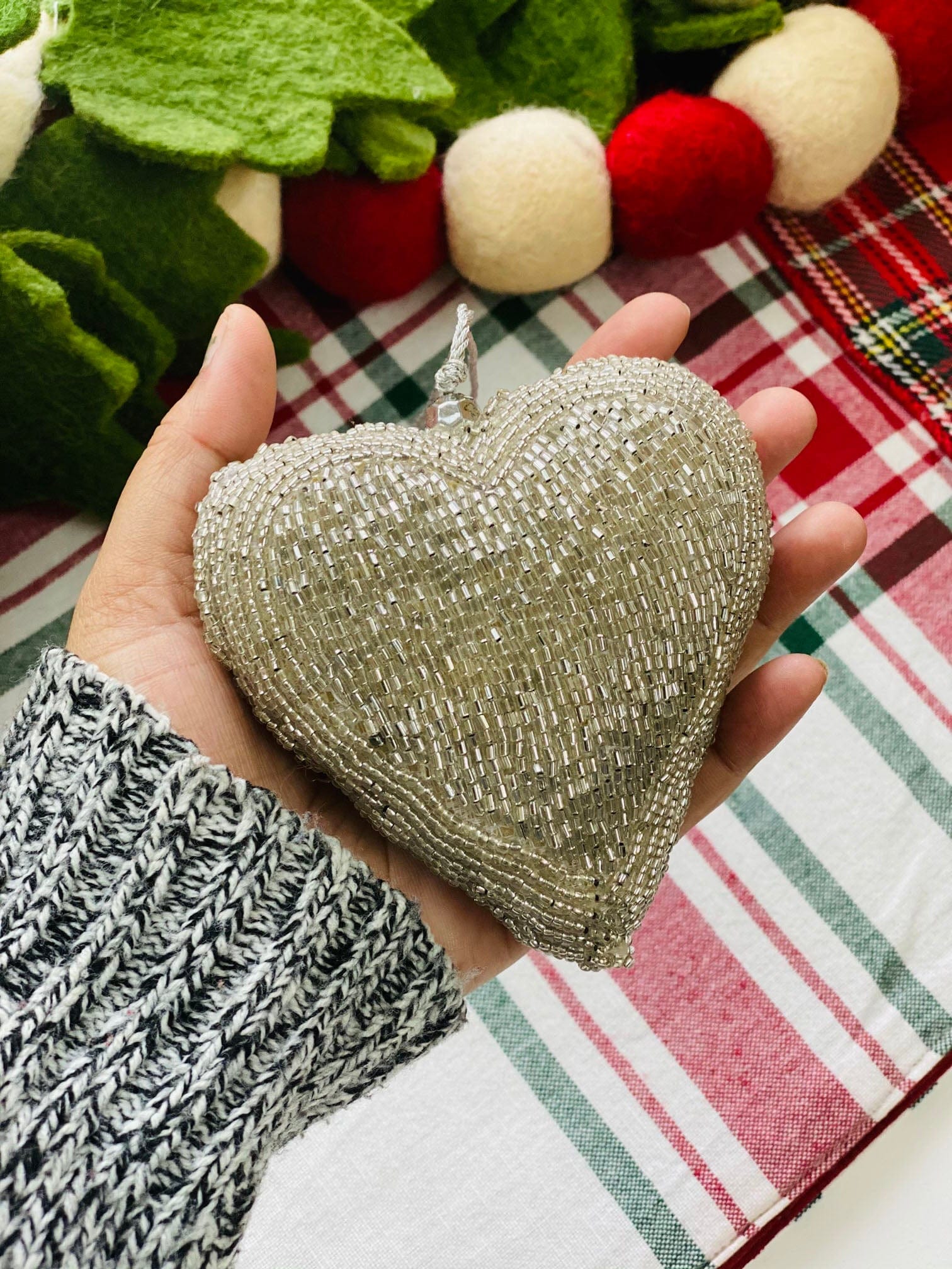 Embellished Heart Ornament - The Spring Palette