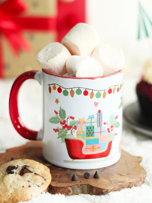 The Spring Palette MUGS Festive Christmas Monogram Mug