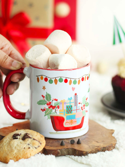 The Spring Palette MUGS Festive Christmas Monogram Mug