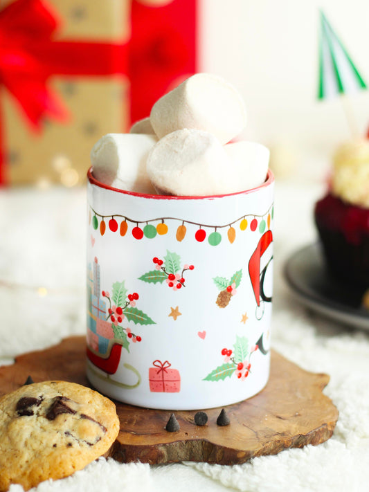 The Spring Palette MUGS Festive Christmas Monogram Mug