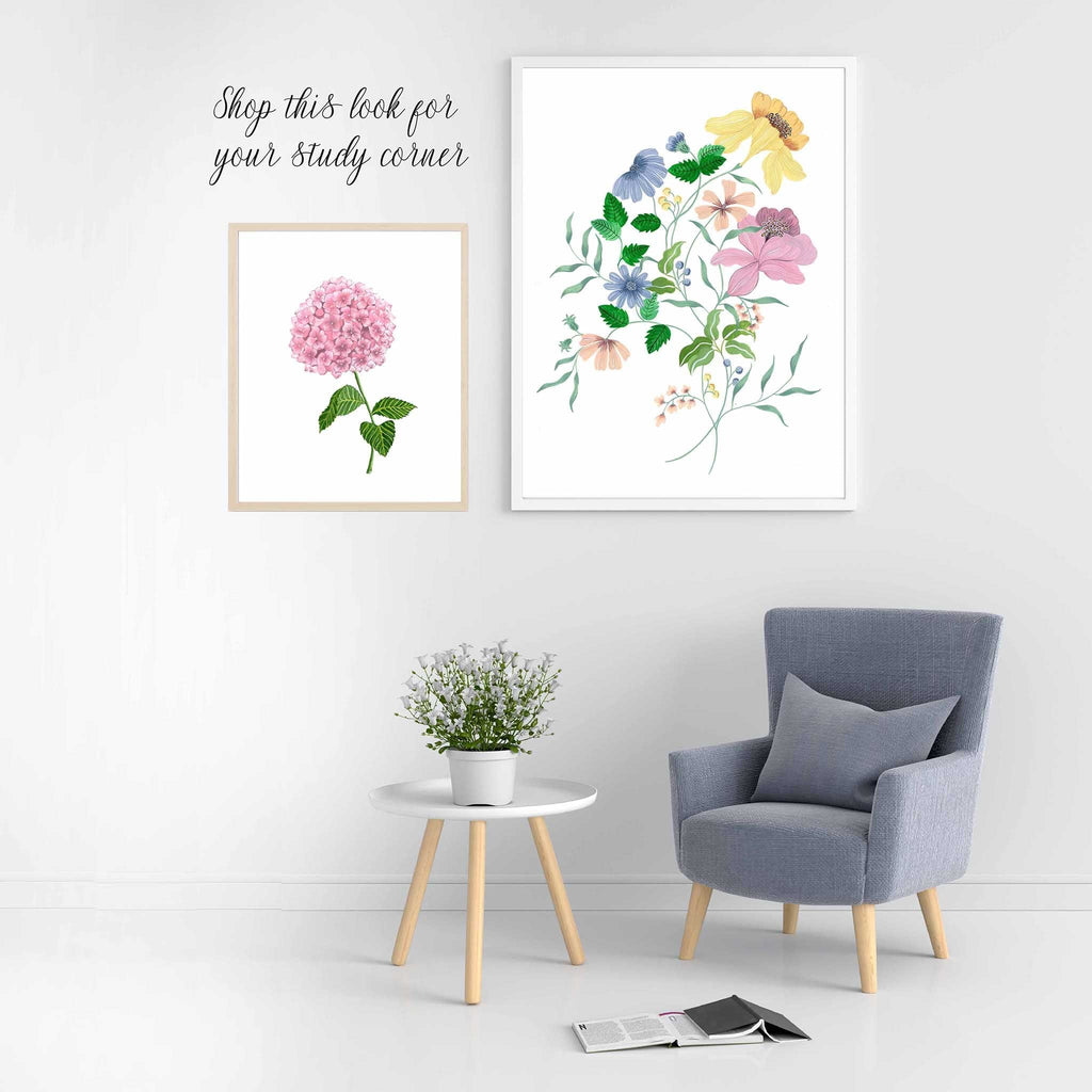 Floral Bouquet Botanical Art Print | Wall Art - The Spring Palette