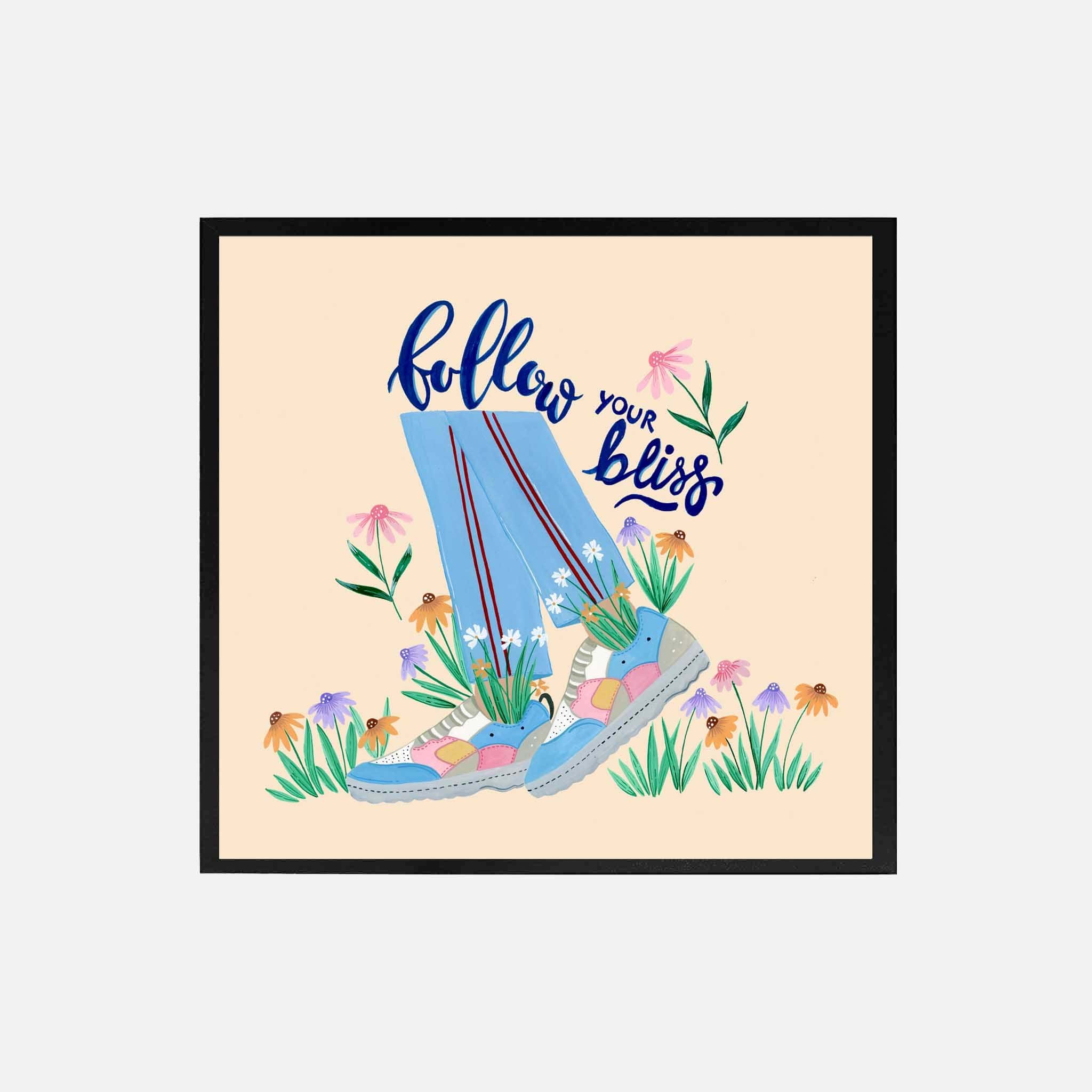THE SPRING PALETTE Art Print (Framed option) 10x10 inches / Black Frame Follow your bliss Art Print | Wall Art