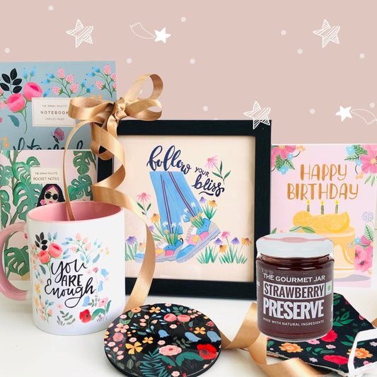 The Spring Palette Gift Without Gift Box / With Strawberry Preserve Follow Your Bliss Gift Set