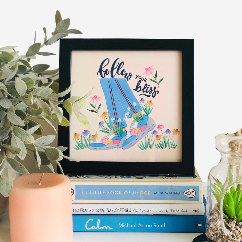 The Spring Palette Follow your bliss Mini Wall Art Frame (Table Top Mount)