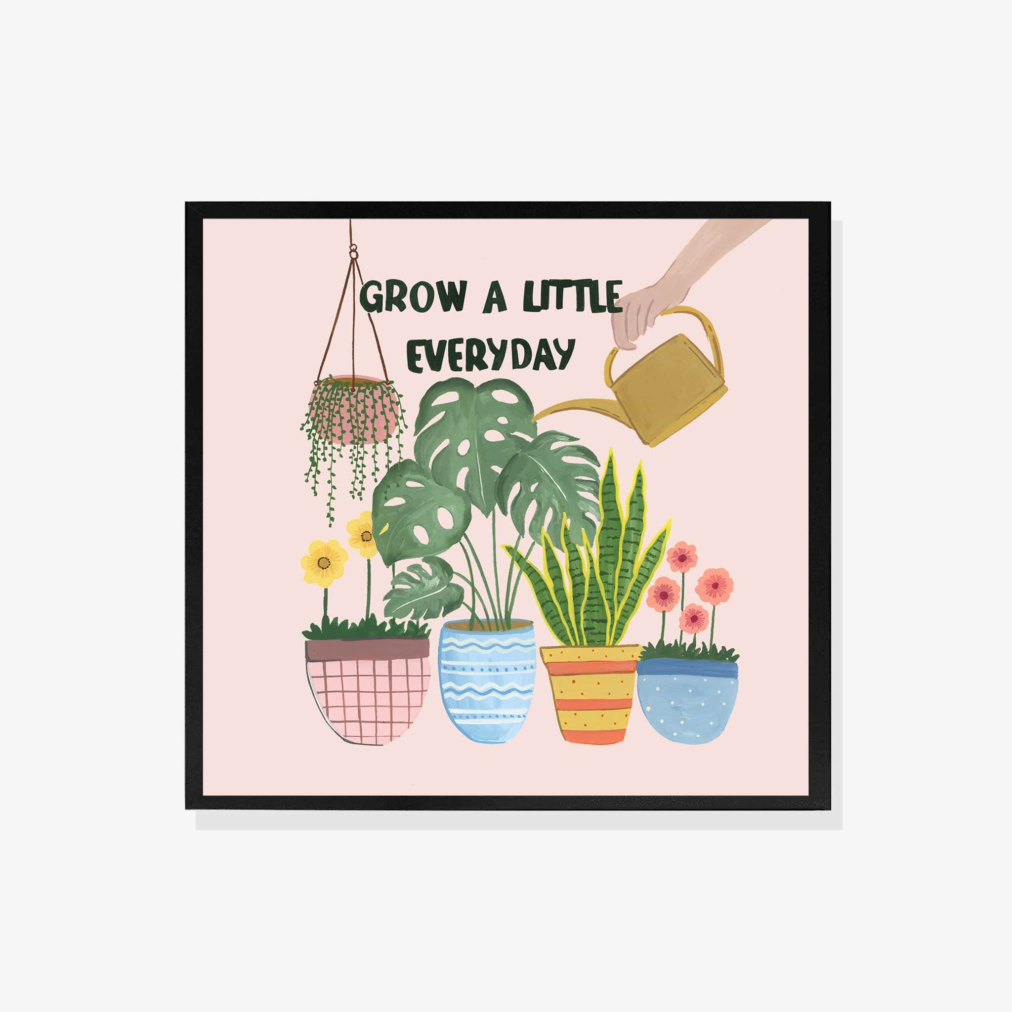 THE SPRING PALETTE Art Print (Framed option) 10x10 inches / Black Frame Grow A Little Art Print | Wall Art