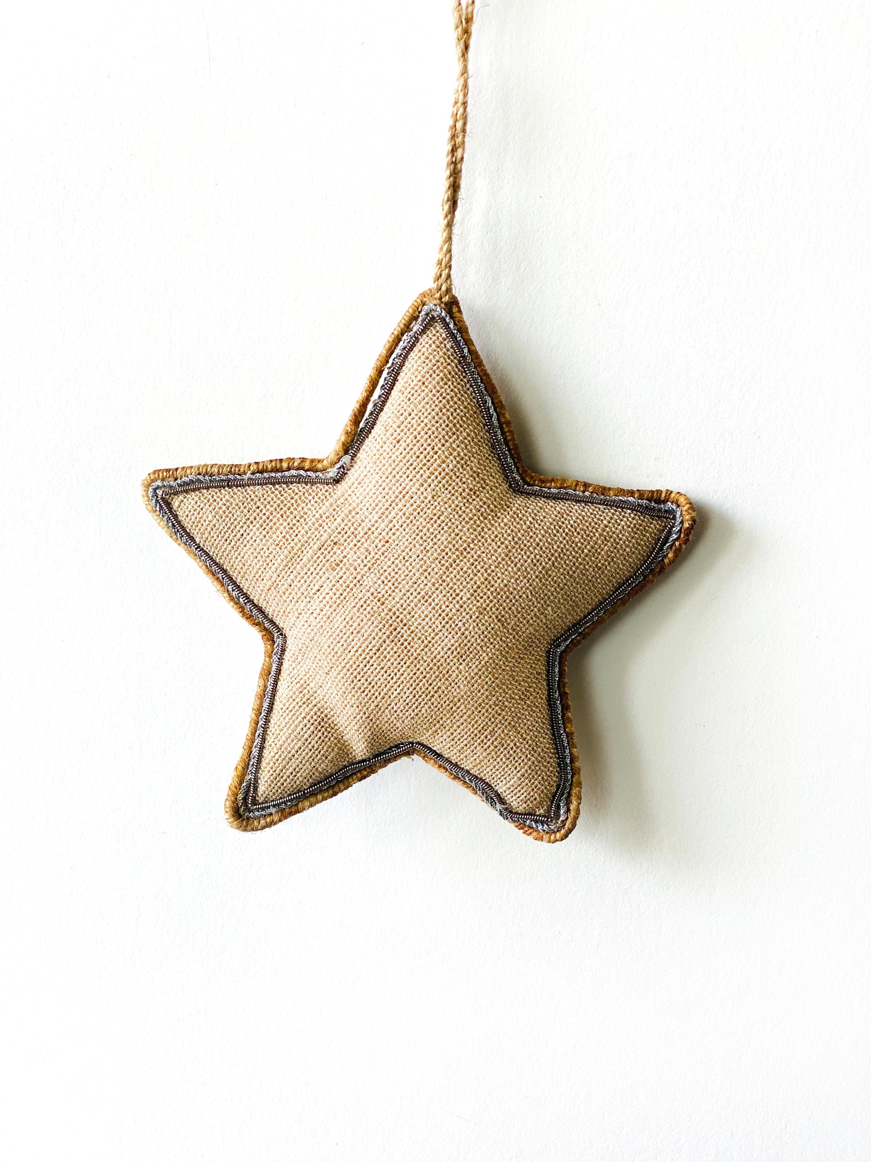 Hand Embroidered Star Ornament - The Spring Palette