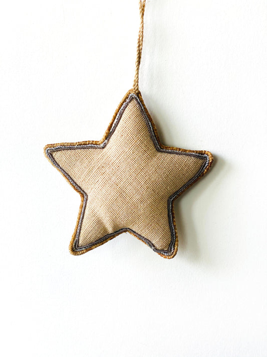 Hand Embroidered Star Ornament - The Spring Palette