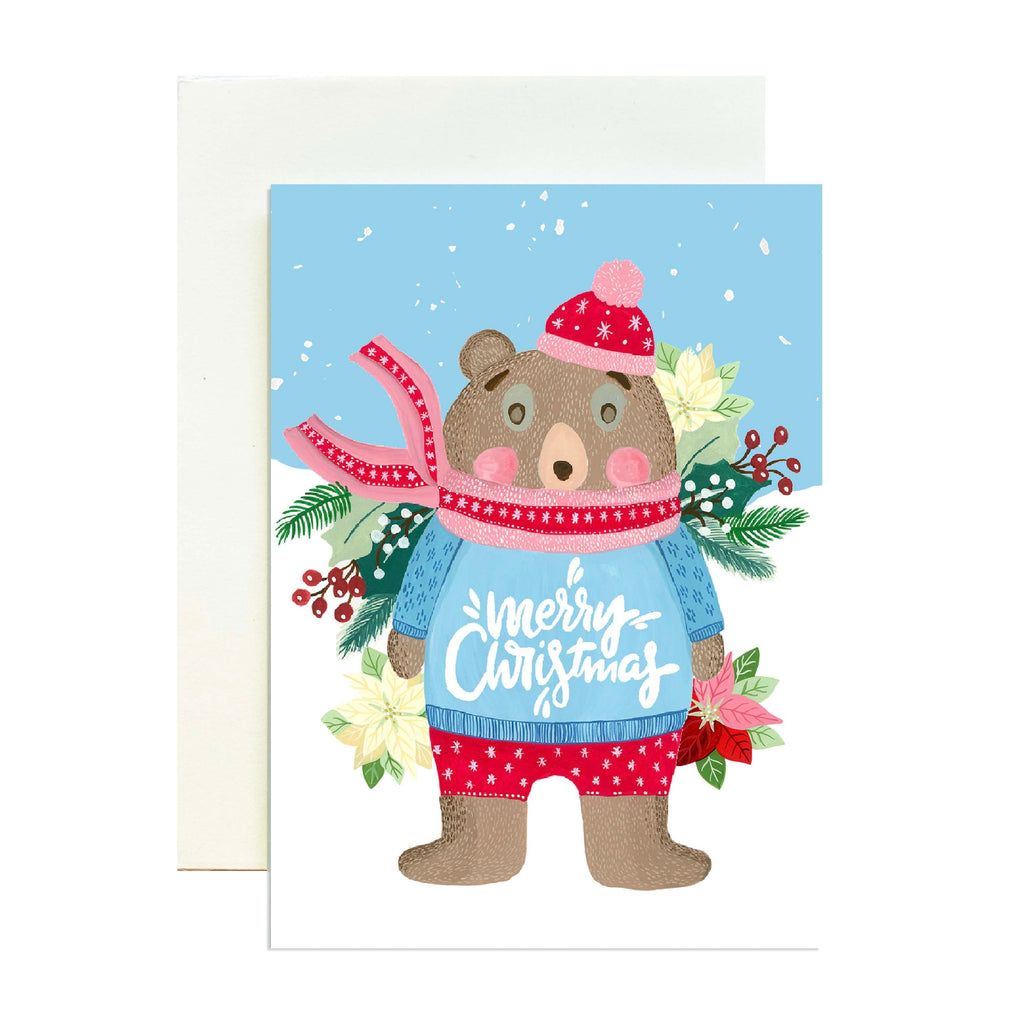 Happy Bear Greeting Card - The Spring Palette