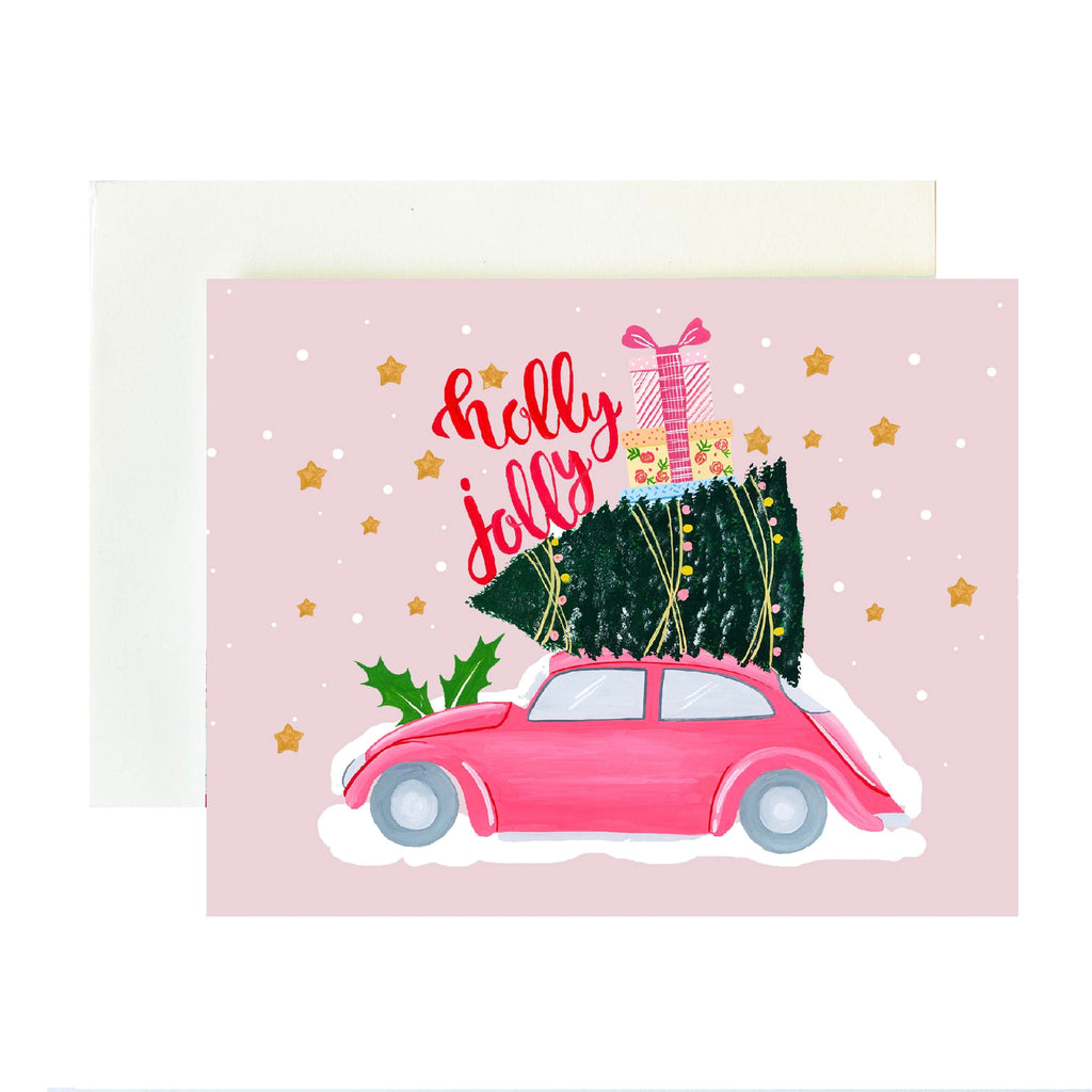 Holly Jolly Greeting Card - The Spring Palette