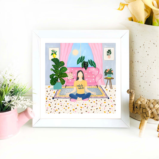 The Spring Palette Art Print (Framed option) Inhale Exhale Mini Wall Art Frame (Table Top Mount)