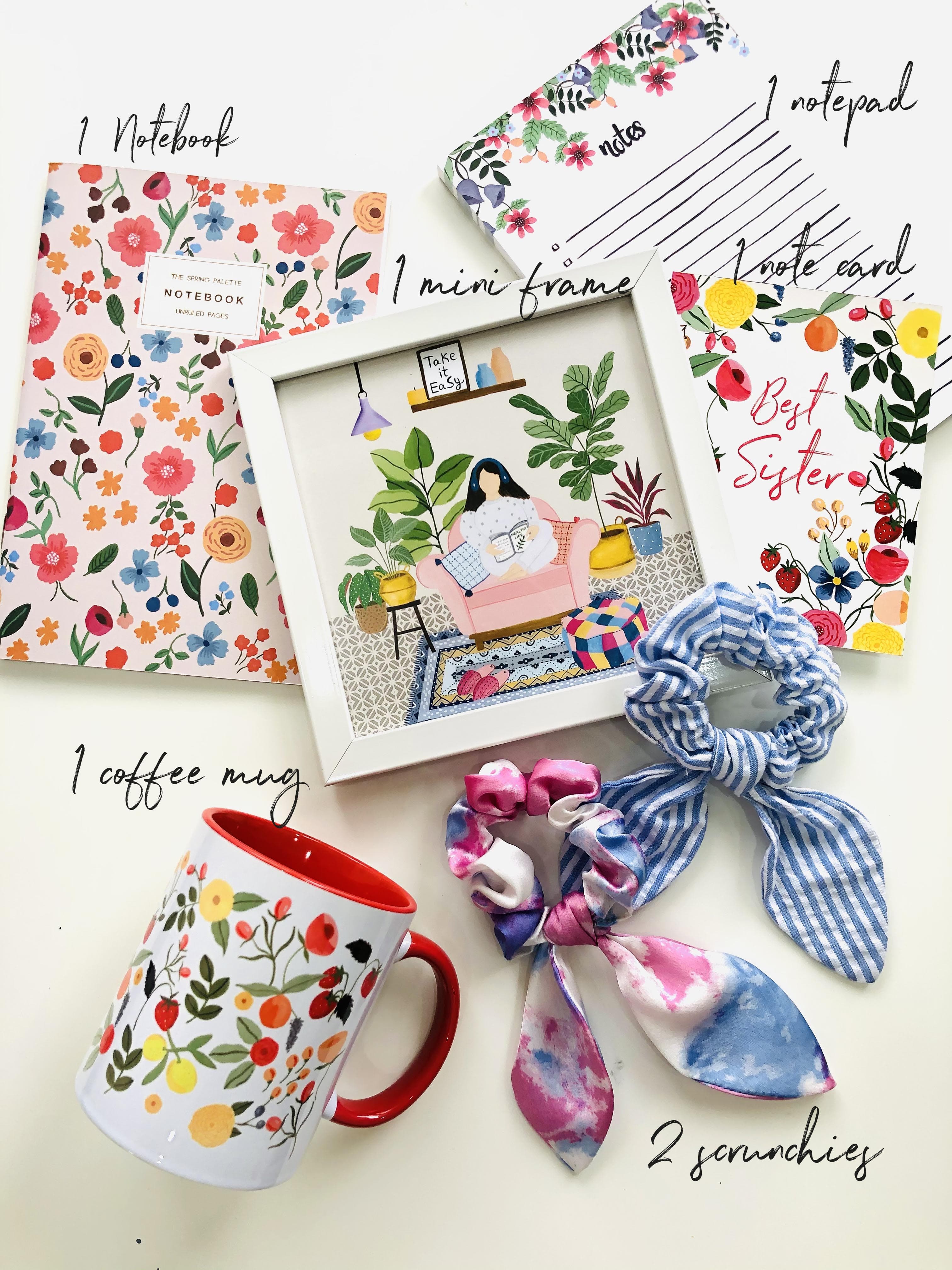 The Spring Palette Gift Without Gift Box / Without Chocolate / With Strawberry Preserve Leisure Hours Gift Set | Personalized gift hamper for Occasion (Birthday, Anniversary, Farewell)