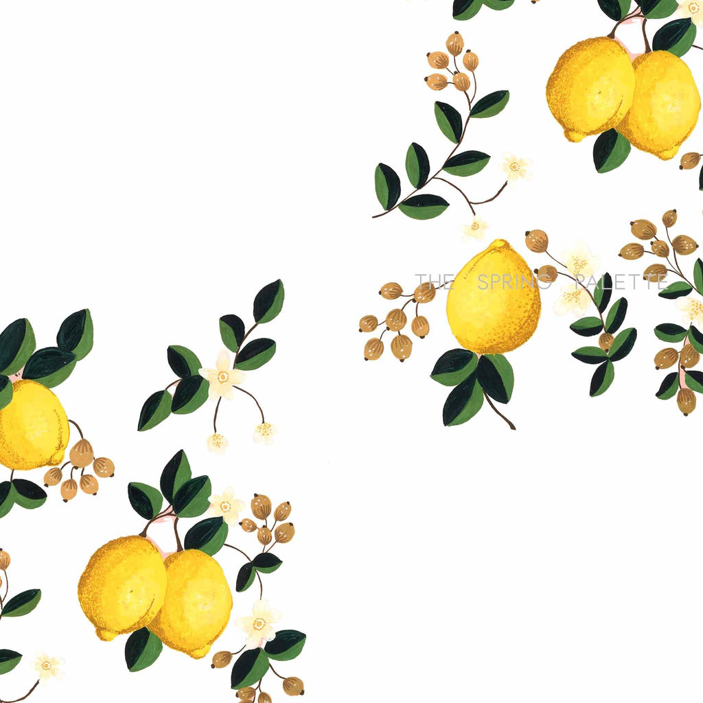 Lemony Floral Art Print | Wall Art - The Spring Palette