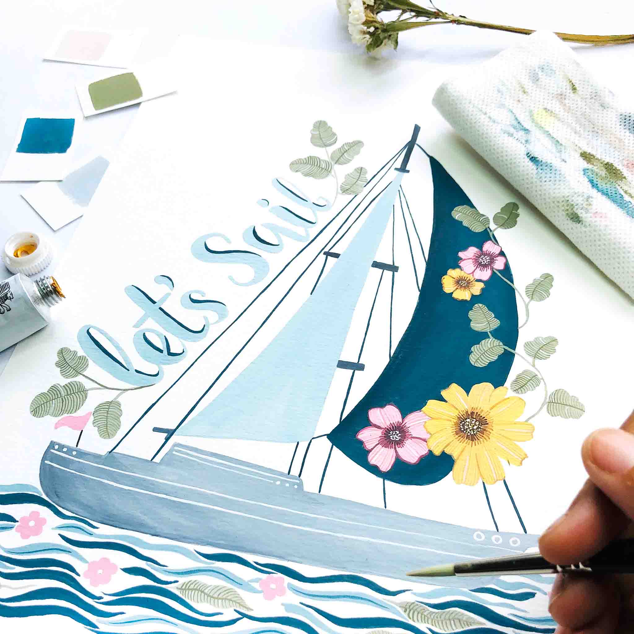 Let's Sail Art Print | Wall Art - The Spring Palette