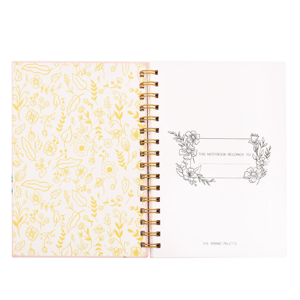 THE SPRING PALETTE Stationery Live your Dreams Hard-bound Spiral Notebook