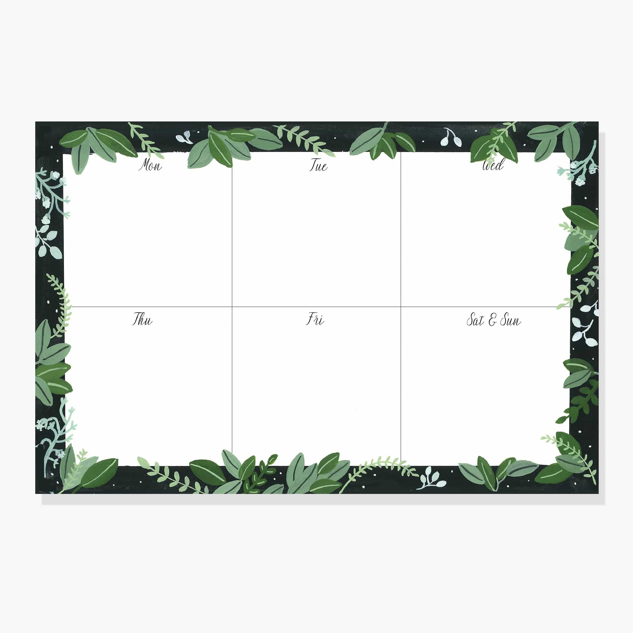 Lively greens weekly pad - The Spring Palette
