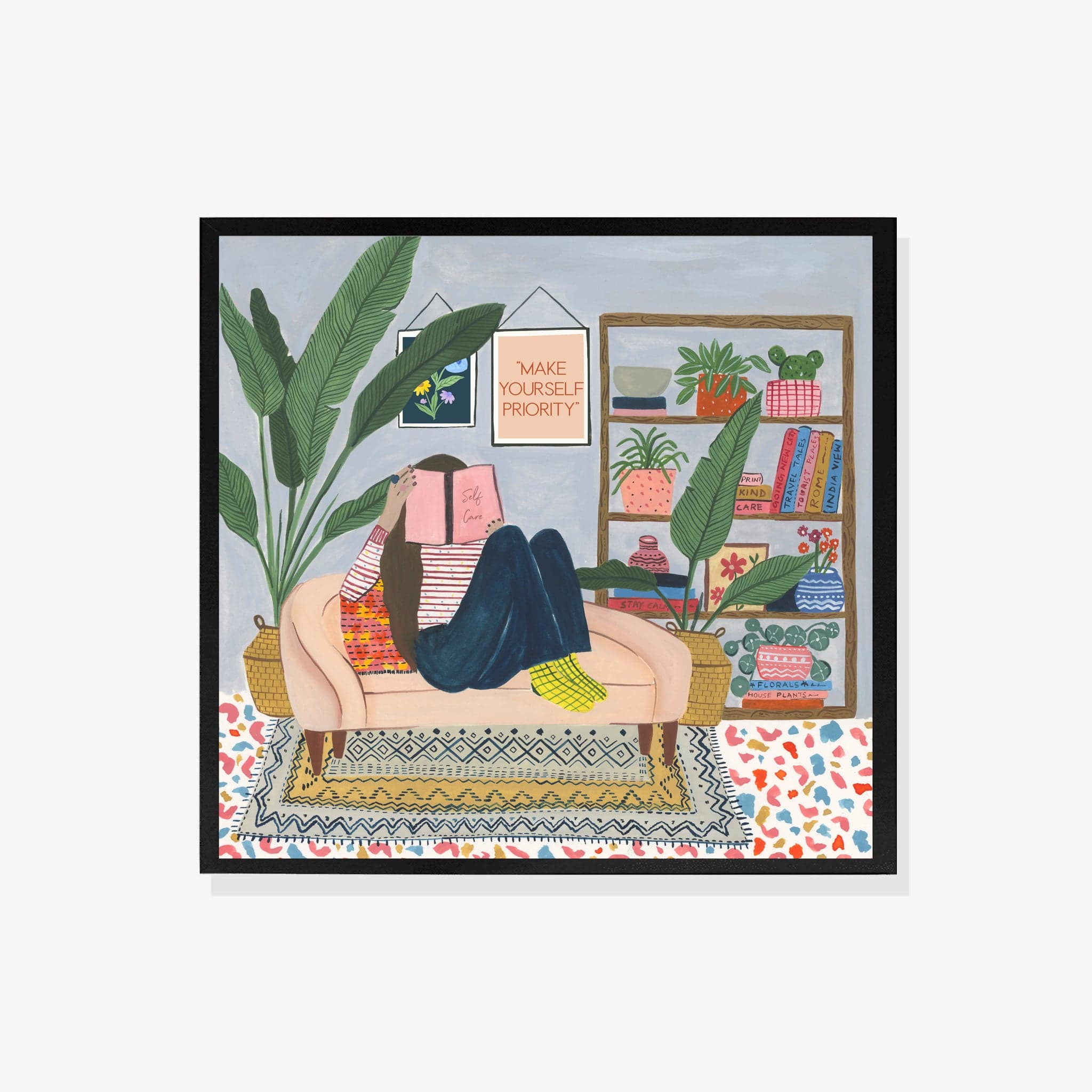 THE SPRING PALETTE Art Print (Framed option) 10x10 inches / Black Frame Make Yourself A Priority Art Print | Wall Art