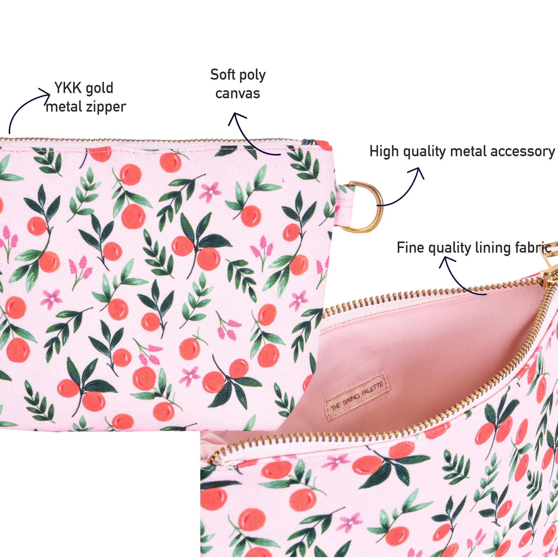 The Spring Palette Pouch Mandarin Garden Clutch Pouch