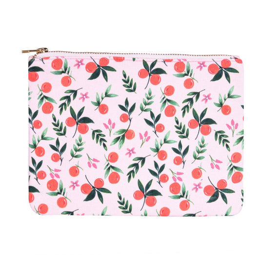 The Spring Palette Pouch Mandarin Garden Flat Pouch