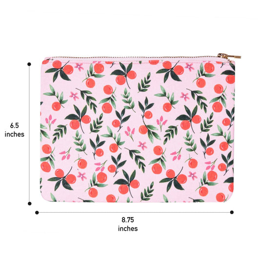 The Spring Palette Pouch Mandarin Garden Flat Pouch