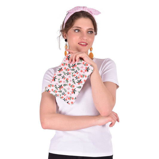 The Spring Palette Pouch Mandarin Garden Flat Pouch