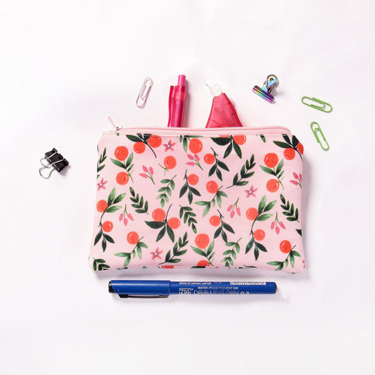 The Spring Palette Pouch Mandarin Garden Pen Pouch