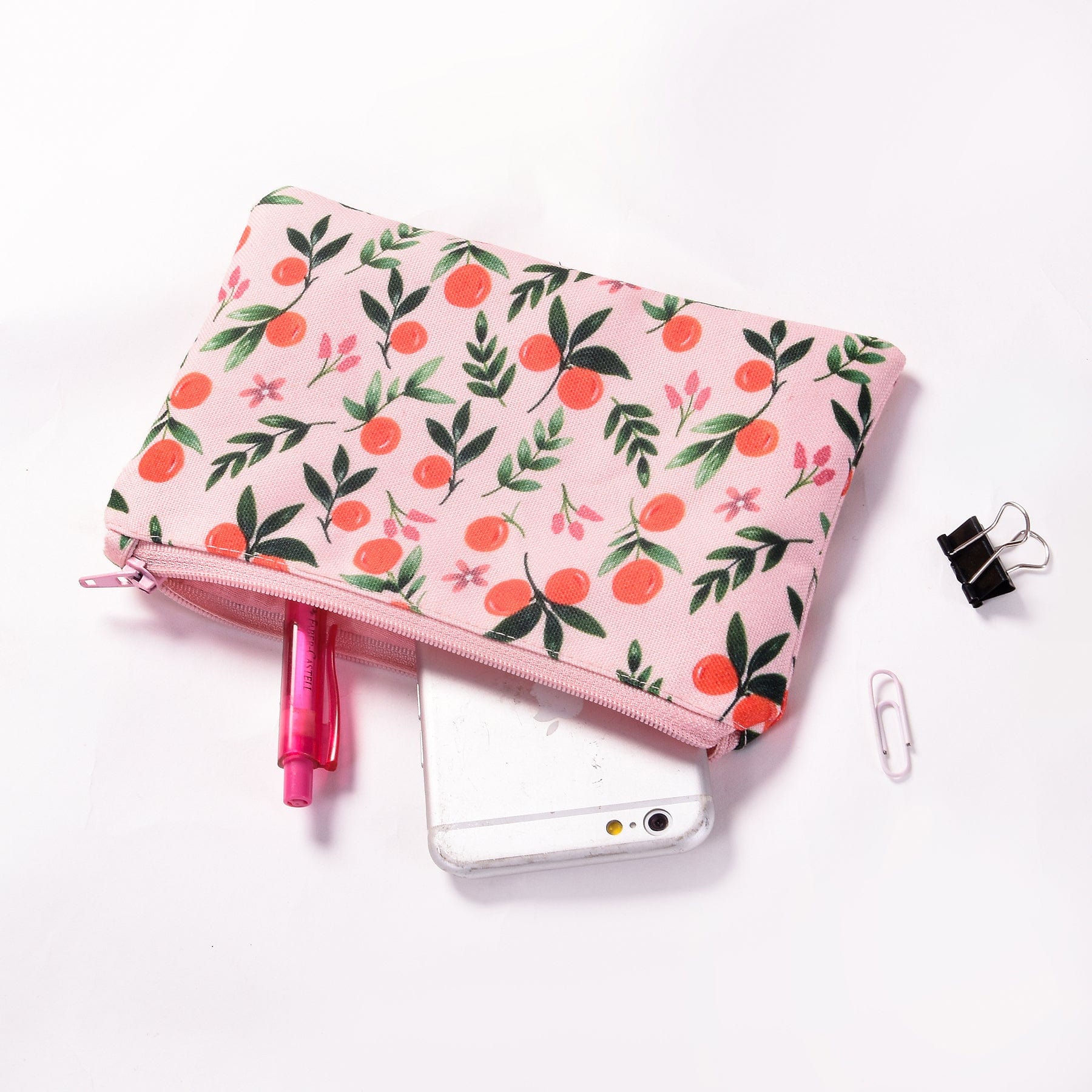 The Spring Palette Pouch Mandarin Garden Pen Pouch