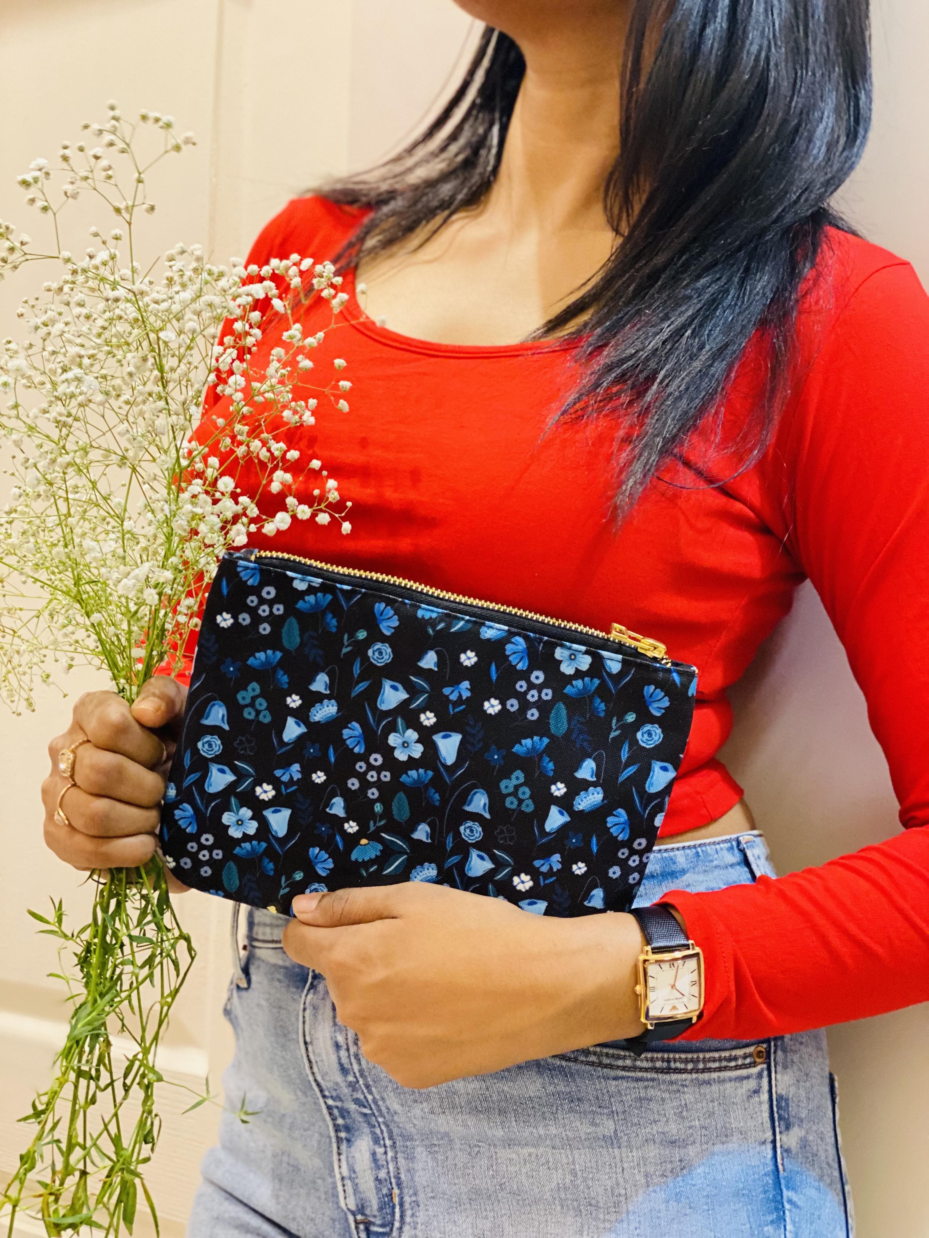 The Spring Palette Midnight Garden Flat Pouch