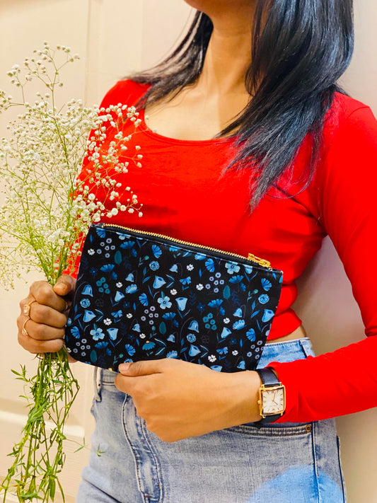 The Spring Palette Midnight Garden Flat Pouch