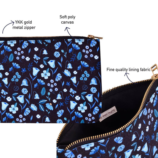 The Spring Palette Midnight Garden Flat Pouch