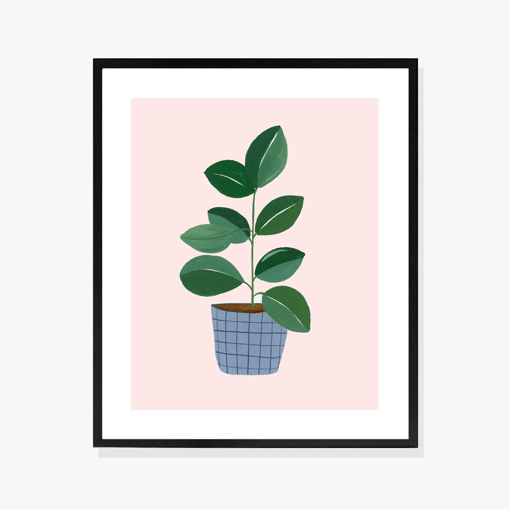 Mini Rubber Plant Art Print | Wall Art - The Spring Palette