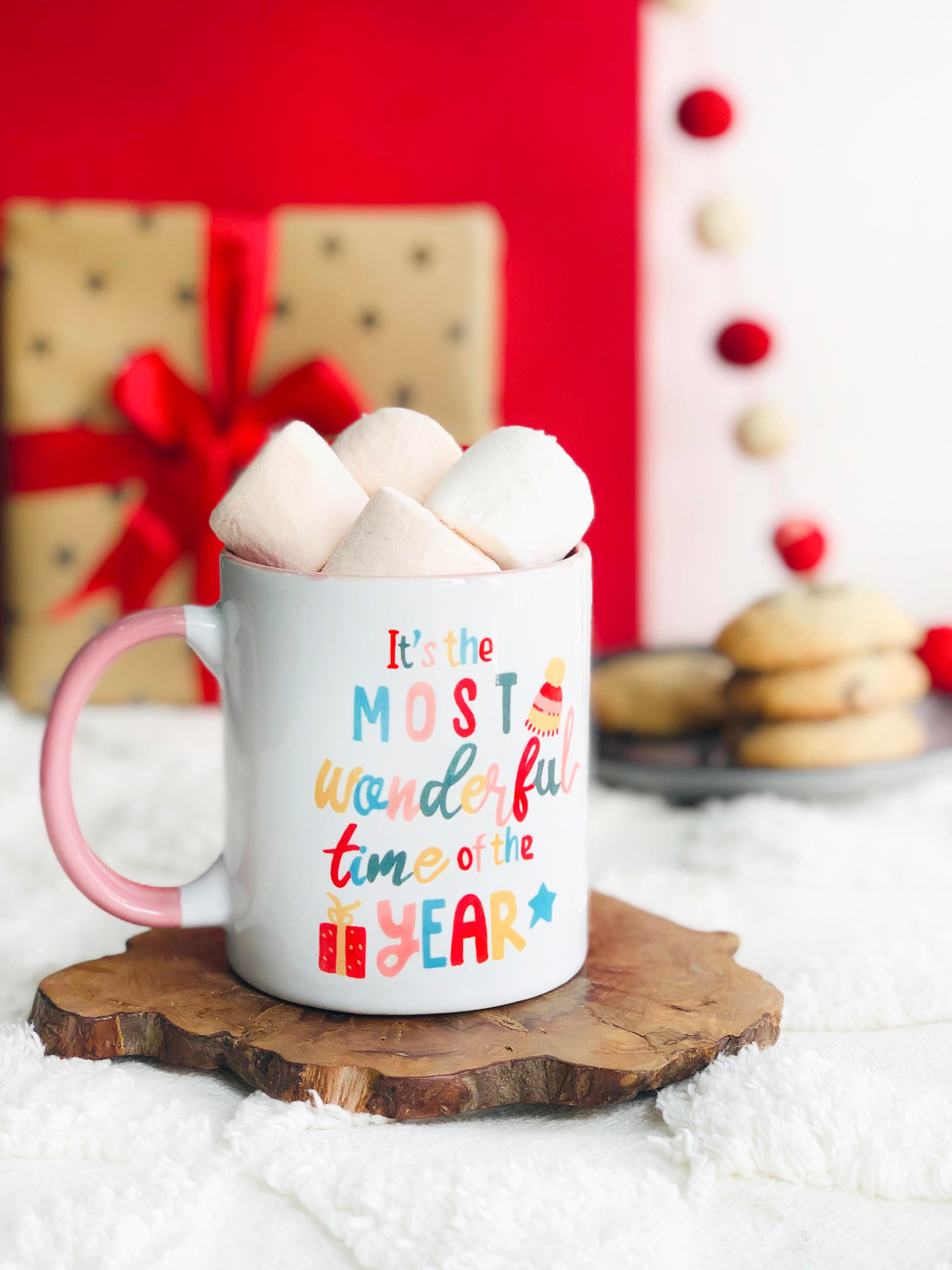 The Spring Palette MUGS Pink Ceramic Most Wonderful Time Coffee Mug