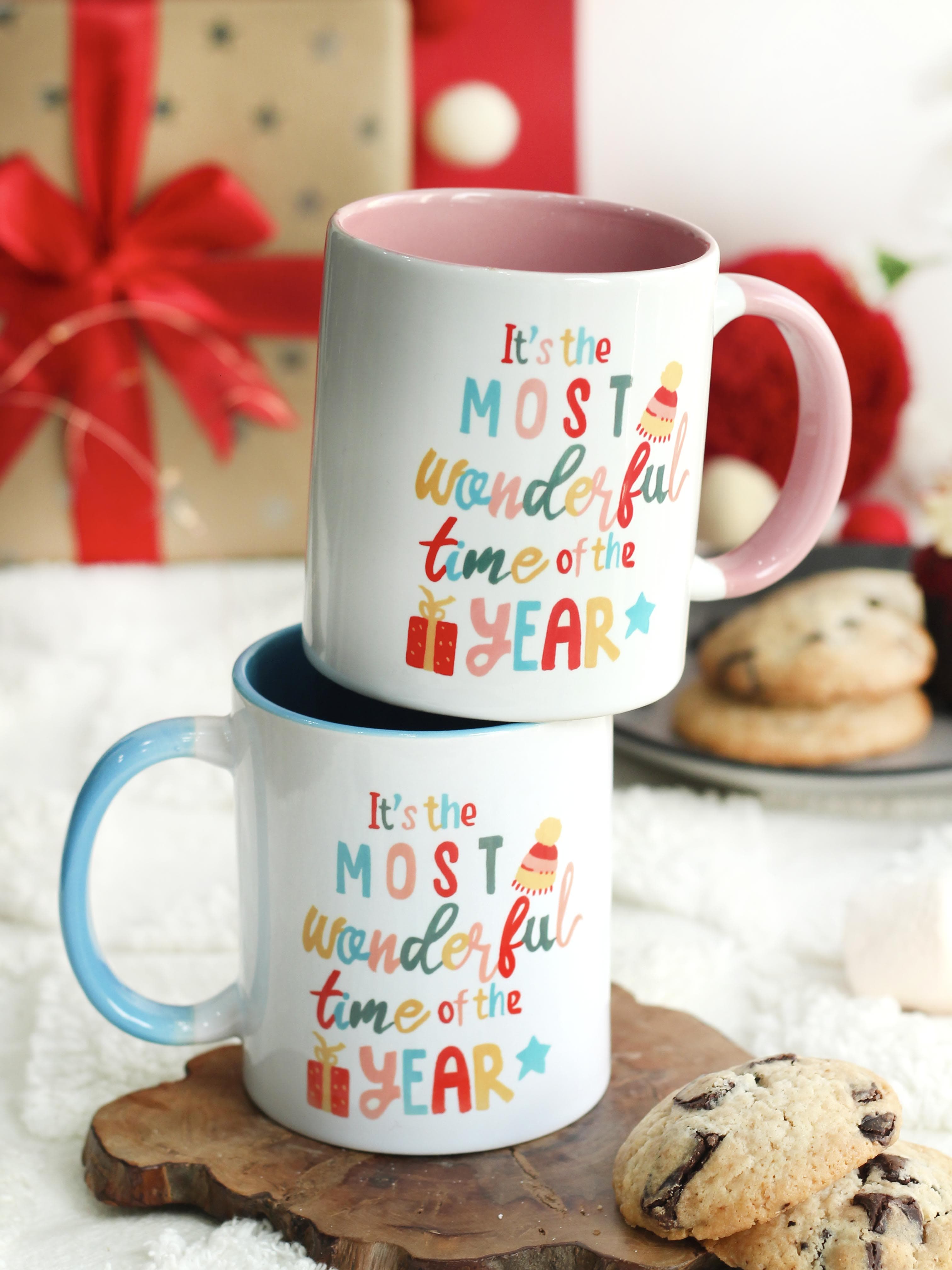 The Spring Palette MUGS Blue Ceramic Most Wonderful Time Coffee Mug