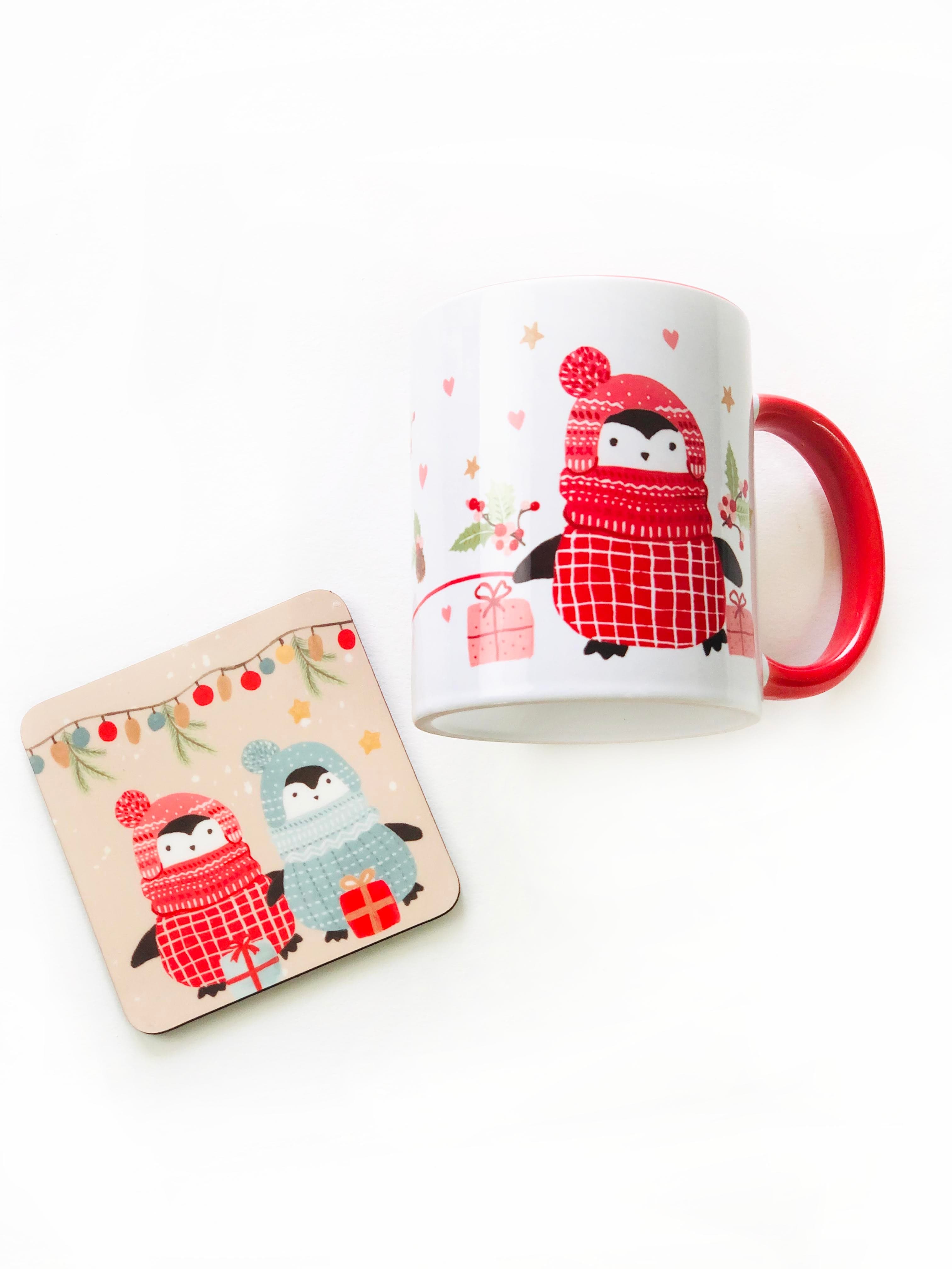 Pingu Mug And Coaster Set - The Spring Palette