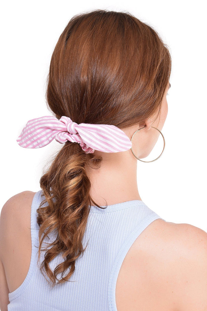 THE SPRING PALETTE Hair Accessory Pink Route Bow Scrunchie